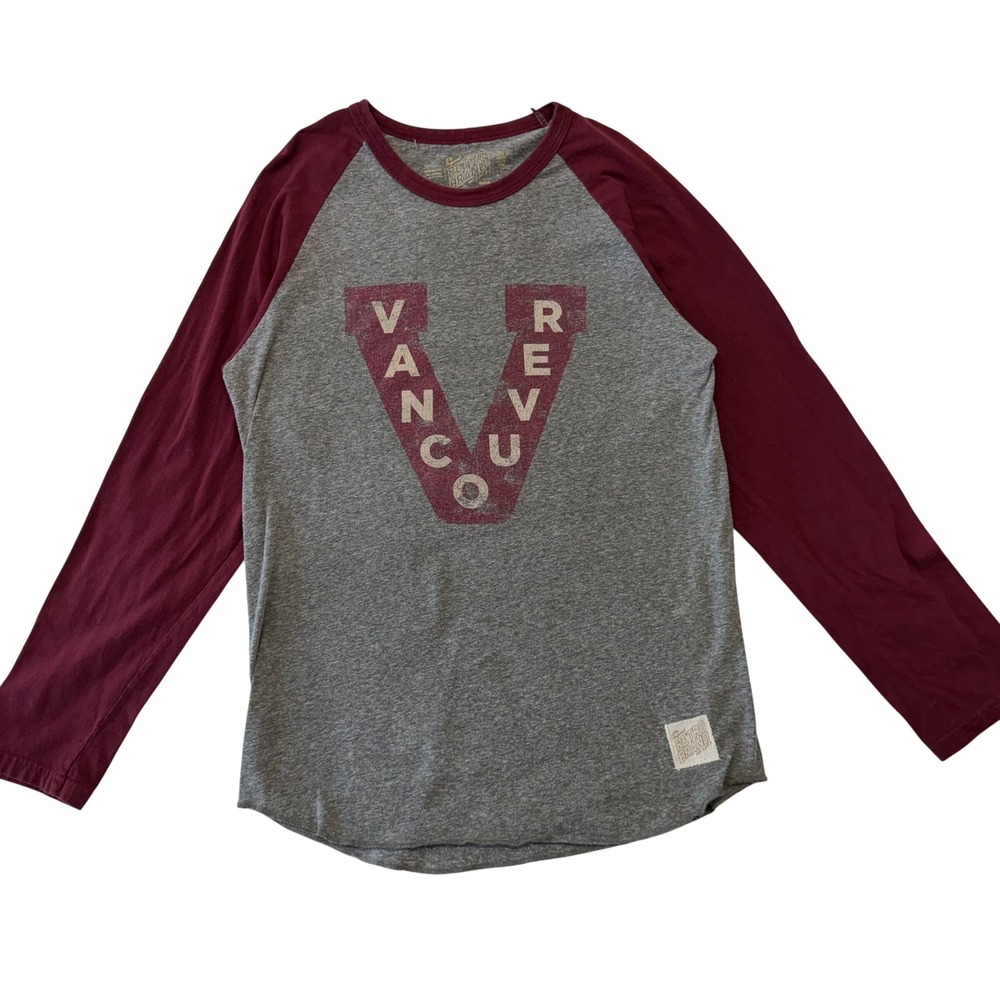 The Original Retro Brand Raglan Baseball Tee Vancouver Graphic Vintage Mens M